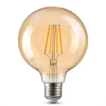Ampolleta Deco G125 8w 2500k Ambar Wellmax E27 Led Filament 220v