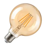 Ampolleta Deco G125 8w 2500k Ambar Wellmax E27 Led Filament 220v - Imagen 2