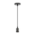 Soquete Colgante Vintage E27 Negro Konnergie