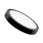 Panel Led Sobrepuesto Circular Frío 18W Borde Negro 6000k Macroled