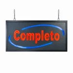 Letrero Led Intermitente Negro "Completo"