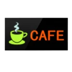 Letrero Led Intermitente Negro "Café"