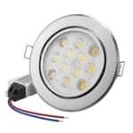 Foco Led Embutido Dirigible Cálido 3500k 12W Aluminio