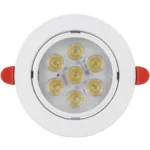 Foco Led Embutido Dirigible Cálido 3500k 7W Blanco