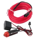 Led Color Rojo 3Mt Tira Neón Adorno Vehículo Hilo Interior 12V