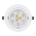 Foco Led Embutido Dirigible Cálido 3500k 9W Blanco