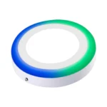 Panel Led Borde RGB Redondo Sobrepuesto Control Remoto Luz Fría 12W+6W - Imagen 2