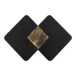 Aplique Exterior Led 2x5w Cuadrados Color NEGRO-DORADO 3000K Calido 22534