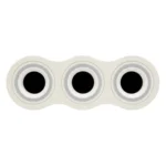 Base Bisel TRIPLE Color Blanco IP20 Para Ampolletas MR-16 y GU10 Embutido SIN AMPOLLETAS