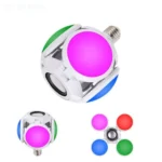 Ampolleta Led Bluetooth Parlante Plegable Pelota 4 Aspas - Imagen 3