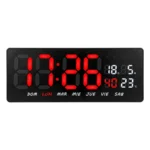 Reloj Digital Pared-Mesa Led 36x15.5cm Programable Bicolor JH3604