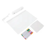 Pizarra Acrílica Para Borrado En Seco, 20X30Cm incluye Marcadores, Soporte BASICO. - Imagen 2