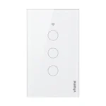 Interruptor Wifi RF SN Sin Neutro Touch 3 Canales Compatible Con Google Home y Alexa WORBEE
