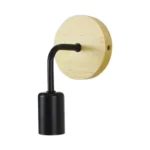 Aplique Negro Madera Porta Ampolleta E27 12m Garantía (No incluye Ampolleta)