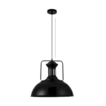 Lampara De Techo Negra Porta Ampolleta E27 Modelo Spica Konnergie 12m Garantía