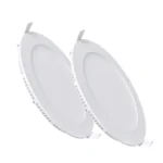 Pack 2 Panel Led Redondo 18w Frio 6500k Konnergie 12 Meses Garantia