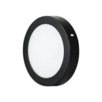 Panel Led Sobrepuesto Redondo Frío 12W Borde Negro 6000k Konnergie