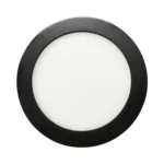 Panel Sobrepuesto Redondo18w Frio 6500k Borde Negro Konnergie