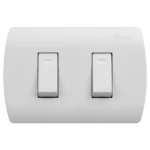 Interruptor Embutido Doble Aris 9/15 - 250v 10a -Blanco P/Blc