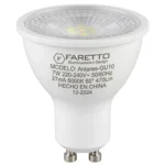Ampolleta GU10 Dicróico 6W Luz Fría 6000k FARETTO SEC - Imagen 2