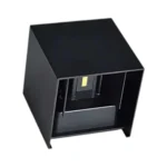 Aplique Pared ABS Led Exterior Frio 6500k 300Lm Cuadrado Negro 2x3W AVC