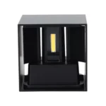 Aplique Pared ABS Led Exterior Frio 6500k 300Lm Cuadrado Negro 2x3W AVC - Imagen 2
