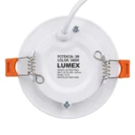 Panel Led Embutido Redondo Calido 3000k 3W LUMEX - Imagen 4