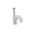 Grampa Cordón Coaxial Diametro 6.0 Mm.Rg59 – Blanco MEC Bolsa 100 Uni.