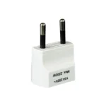 Macho Adaptador Schuko 10a Color Blanco Con Protección