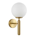 Aplique de Pared Gold Bola de Cristal Blanco Ampolleta E-27