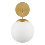 Aplique Muro Genova Laton Gold Con Vidrio Bola Ampolleta E27