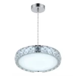 Lampara Colgante 1 Plato Tipo Ufo 3 Tonos de Luz Vidrio - Imagen 2