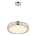 Lampara Colgante 1 Plato Tipo Ufo 3 Tonos de Luz Vidrio - Imagen 3