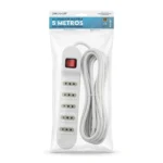 Alargador 5 Pos. 5 mts. Con Interruptor Blanco DAUMER
