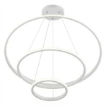 Lampara Colgante LED Triple Foco en Forma de Aros 48W BLANCO
