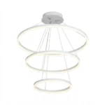Lampara Colgante LED Triple Foco en Forma de Aros 48W BLANCO - Imagen 2