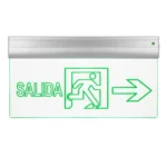 Señalética De Emergencia Led 3w Salida Flecha a la Derecha Acrilico 220v