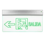 Señalética De Emergencia Led 3w Salida Flecha a la Izquierda Acrilico 220v