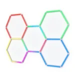 Kit de Luz Techo T5 RGB Secuencial Para Fiesta, Pub,Led Hexagonal Bluetooth APP 168W