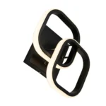 Lámpara De Techo o Pared NEGRO Led 2 Cuadrados Moderna Minimalista