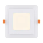 Panel Led Borde RGB Cuadrado Embutido Control Remoto Luz Fría 6W+3W - Imagen 3