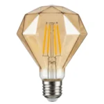 Ampolleta Led Vintage Diamante Retro G95 4w Ámbar 2700k