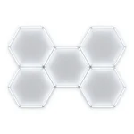 Kit de Luz Techo T5 6000+3000K Para Talleres Detailing Barbería Led Hexágono 168 W