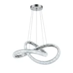 Lampara Colgante Plateado 2 Formas Sin Fin Elegante Moderna