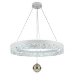 Lampara Led Colgante Moderna Cicular Blanco 40w ABS
