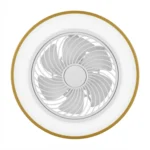 Lámpara LED Ventilador de Techo 3 Tonos de Luz Control Remoto 50cm Blanco Dorado Flor 50w