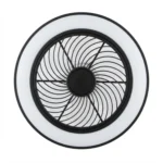 Lámpara LED Ventilador 3 Tonos de Luz Control Remoto APP 50cm MOD. GR NEGRO 50w