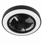Lámpara LED Ventilador 3 Tonos de Luz Control Remoto APP 50cm MOD. GR NEGRO 50w - Imagen 2