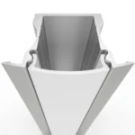 Perfil De Aluminio Embutido R513A 17X17mm x 2mts Con Difusor Opal