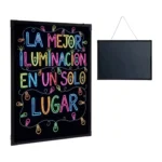 Pizarra 60 X 80 Cm Led Luminoso Paño Y Enchufe
